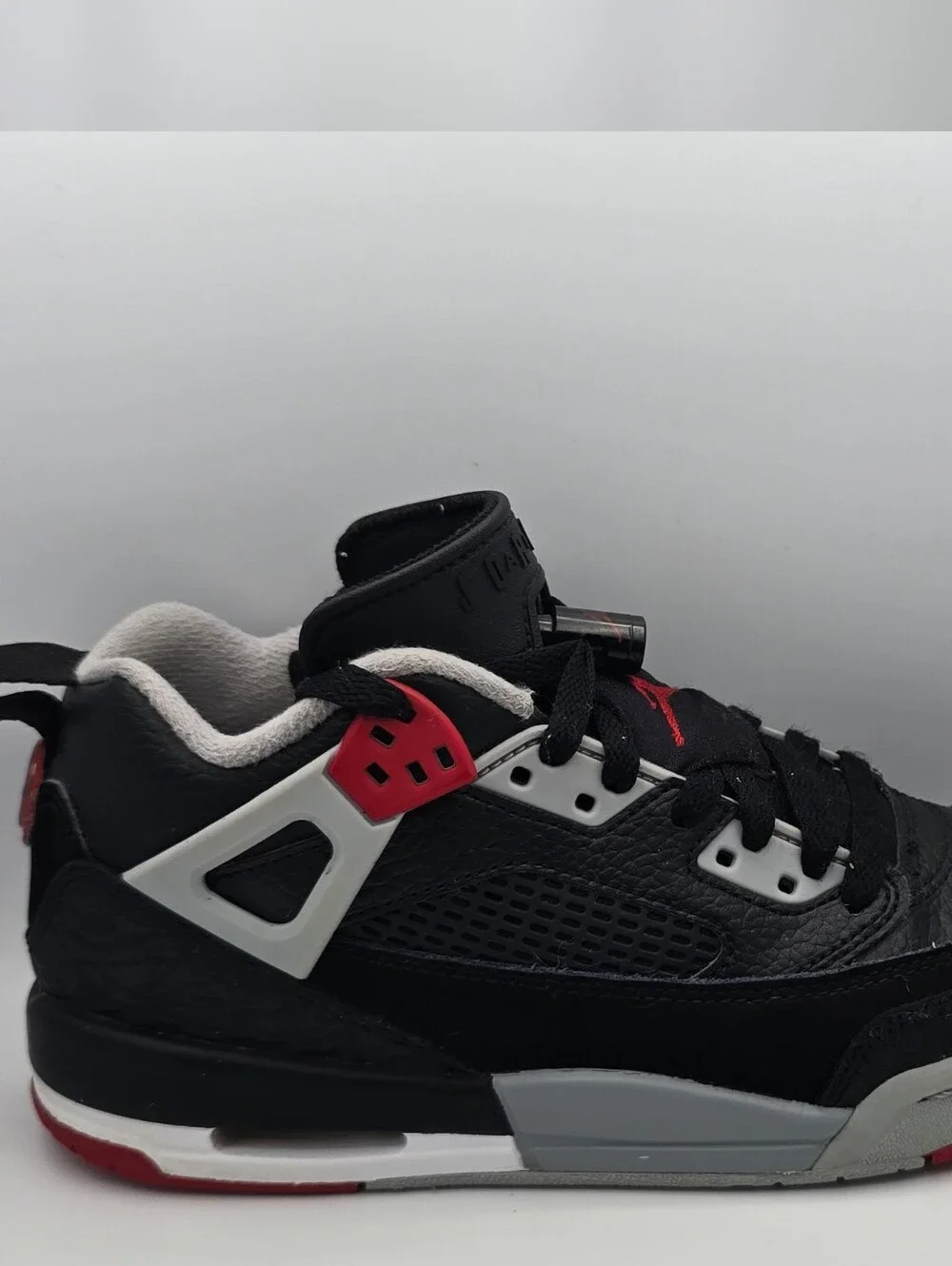 Jordan Kids Black, Red and White Retro Low-Top Sneakers